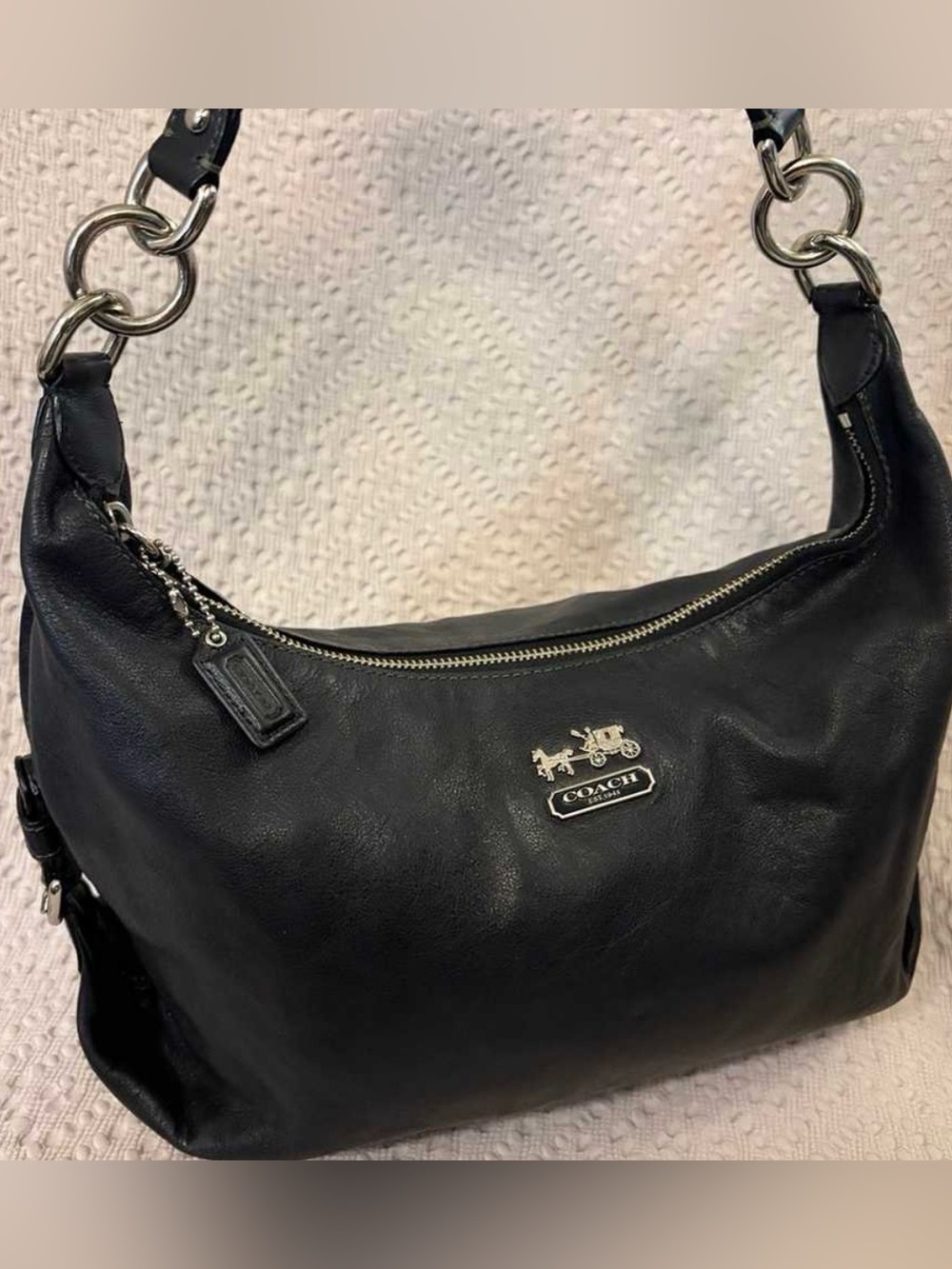 Coach Madison Hailey Hobo Bag with crossbody strap. EUC.